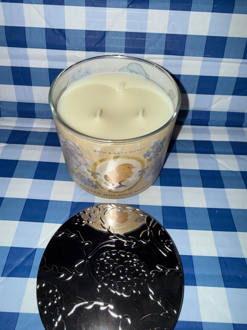 Easter morning, mimosa candle